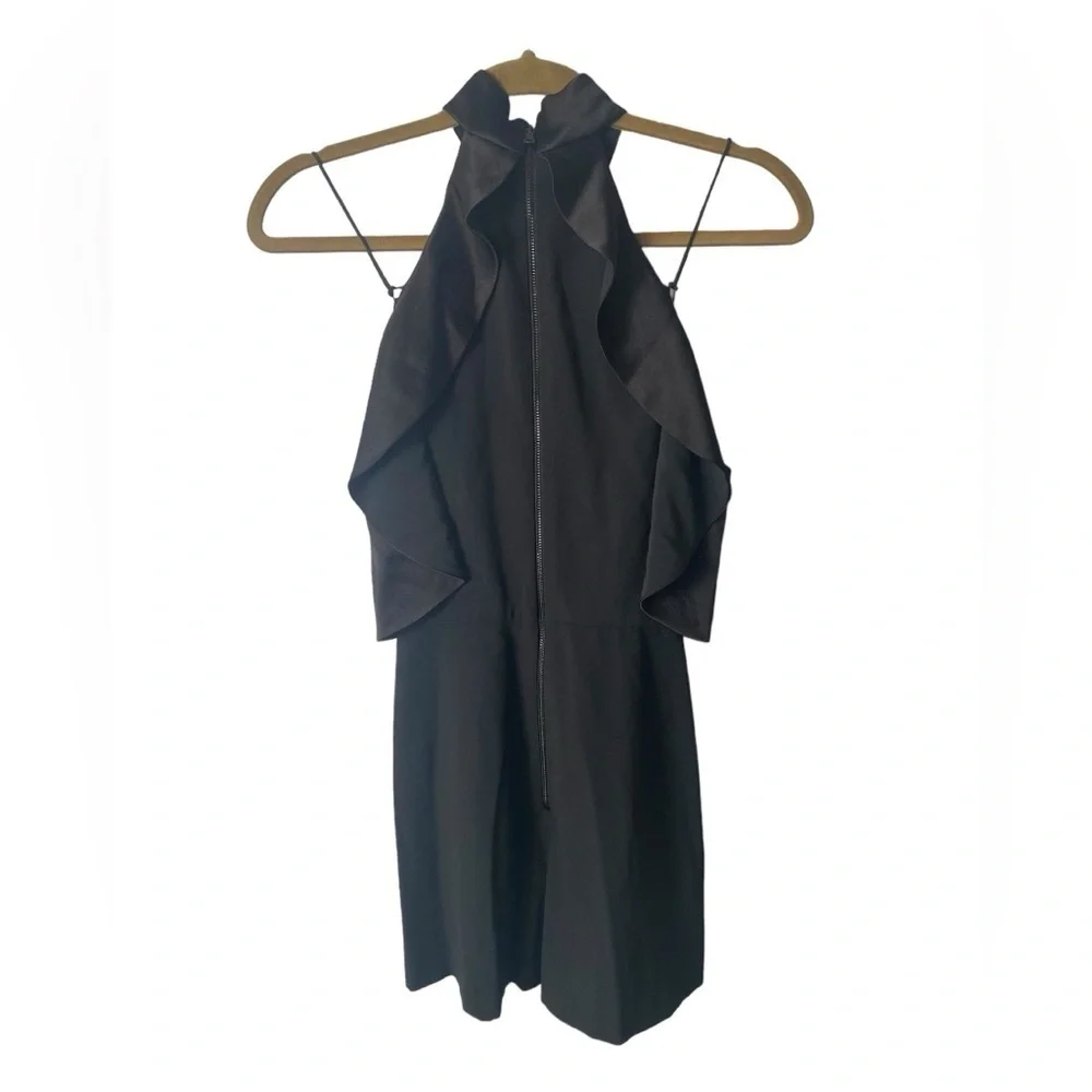 Alice + Olivia Roseline Cold Shoulder Black Romper